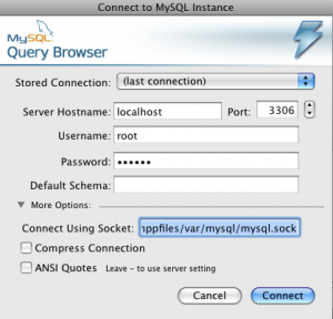 MySQL socket connection