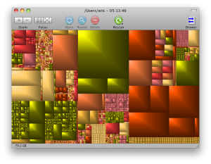 GrandPerspective graphical view of my disk usage