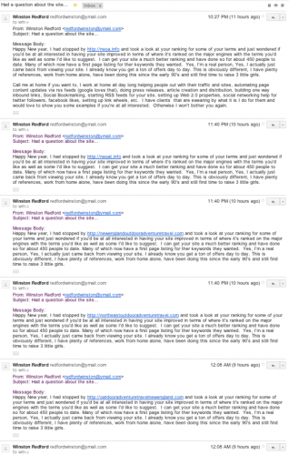 Winston Redford had a question about the site...